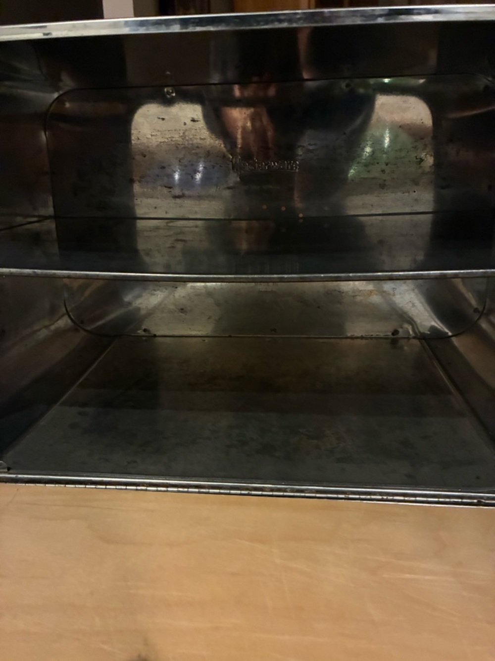 Breadette Masterware Chrome Bread Box Vintage Pie Safe w Built in Cutting Board - Picture 8 of 15